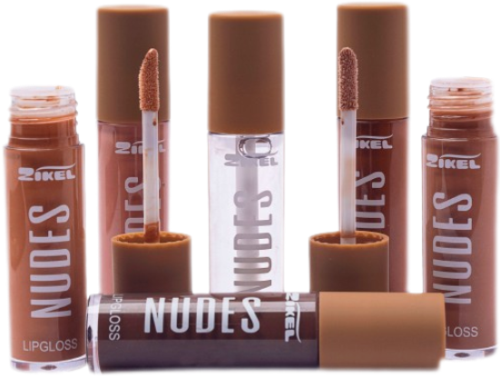 Zikel 6-piece nude gloss palette – Natural and shiny shades
