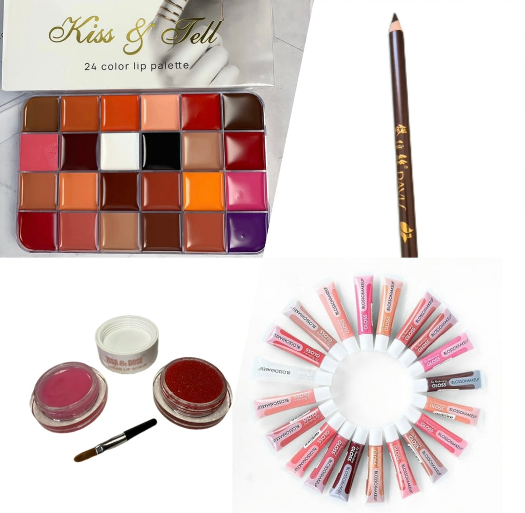 Kit Lèvres – Pro Makeup Artist (Lip Liner + Gloss + Palette 24 Mattes)
