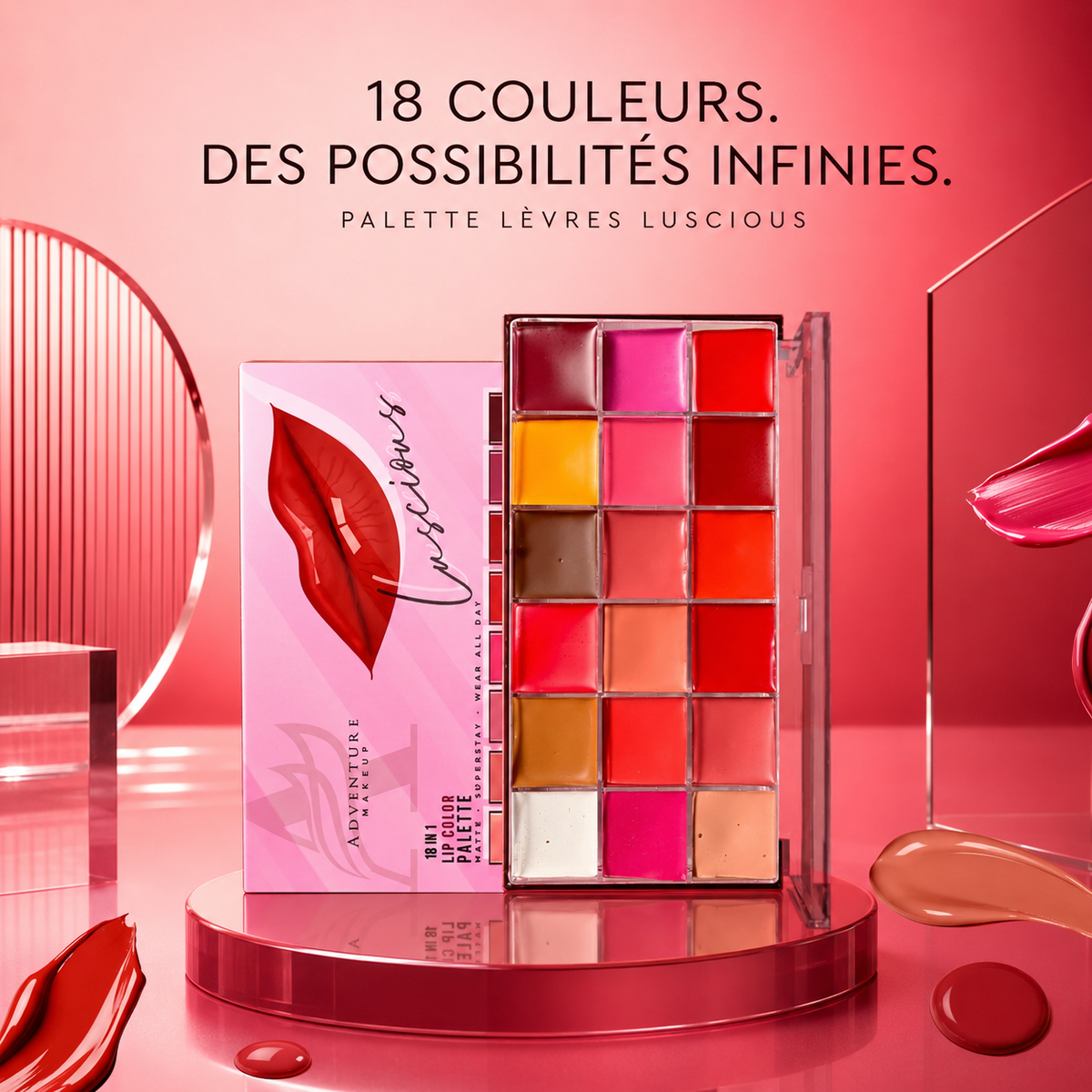 Palette rouge à lèvres 18-en-1 “Creamy Lip Culture- ADVENTURE
