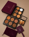 Coffret 12 Poudres Compactes – Burgundy Luxe Edition | Vee Beauty