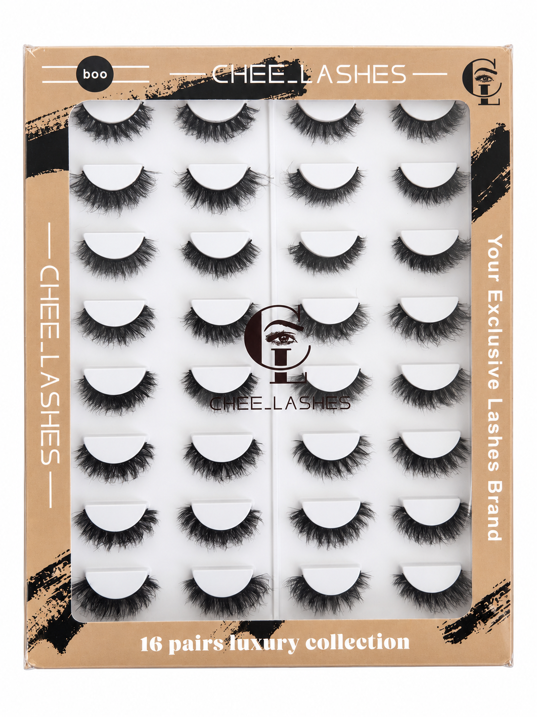 Faux cils luxe Chee_lashes - Coffret 16 paires