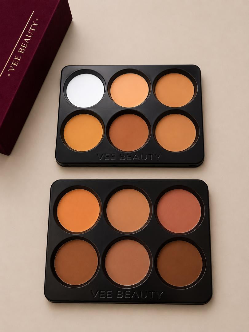 Coffret 12 Poudres Compactes – Burgundy Luxe Edition | Vee Beauty