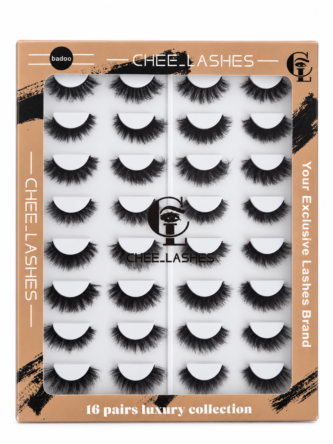 Faux cils luxe Chee_lashes - Coffret 16 paires