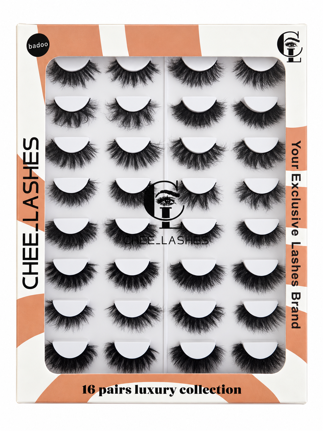 Faux cils luxe Chee_lashes - Coffret 16 paires