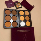 Coffret 12 Poudres Compactes – Burgundy Luxe Edition | Vee Beauty