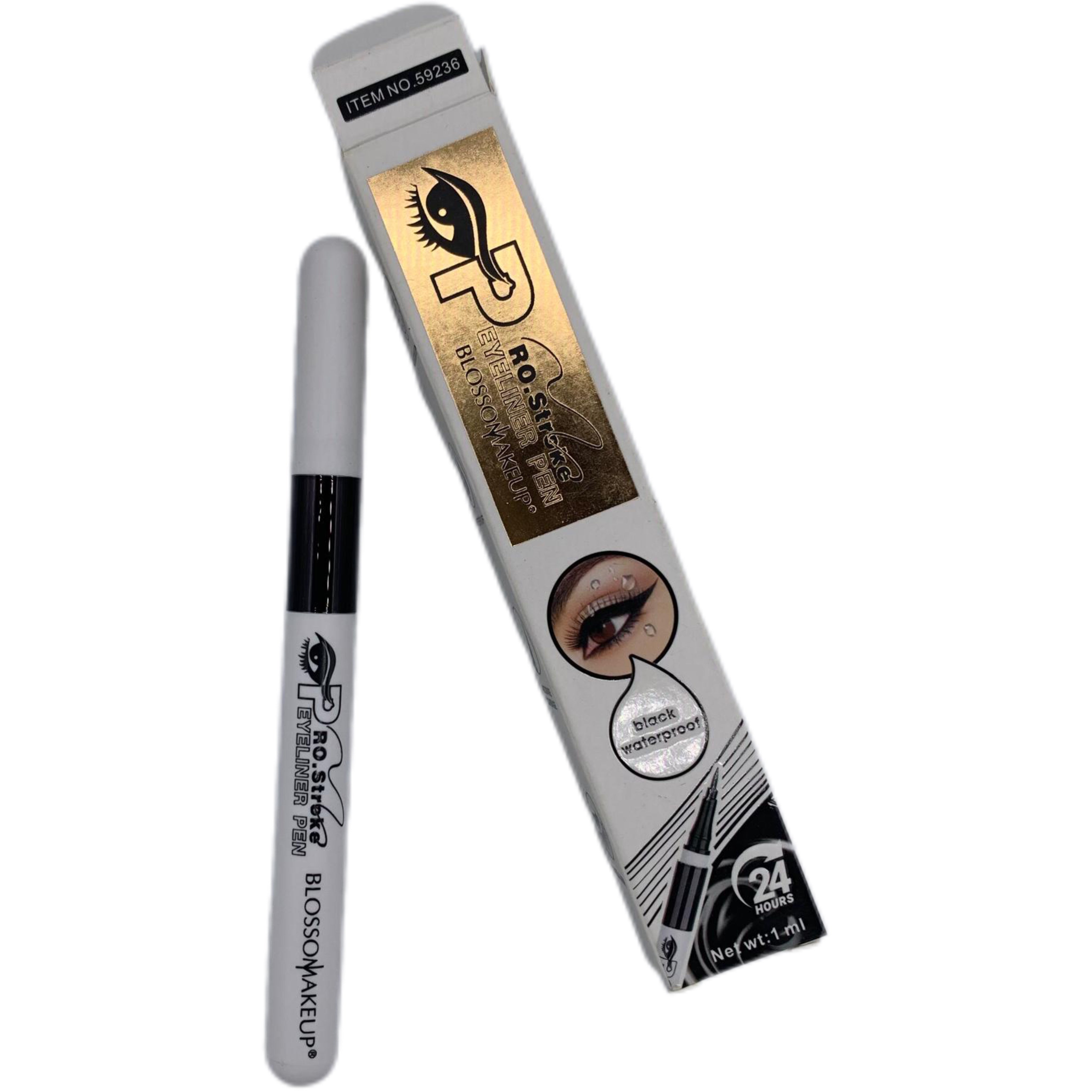 Precision felt-tip black eyeliner - Blossomakeup