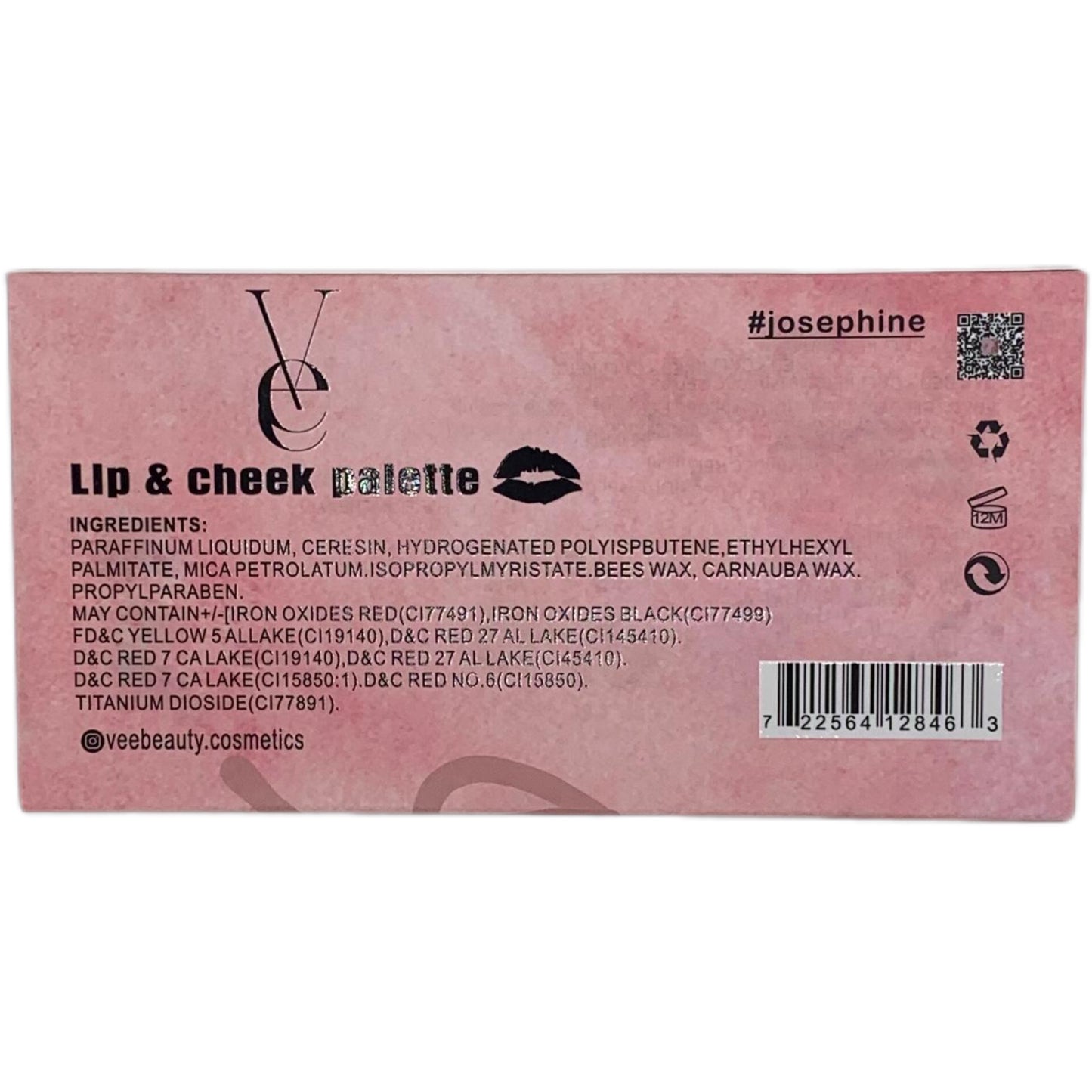Palette de 18 rouges à lèvres Vee Beauty – Couleurs intenses et longue tenue