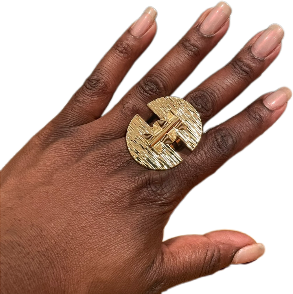 Parure bague et boucle d'oreille "Guerrier"